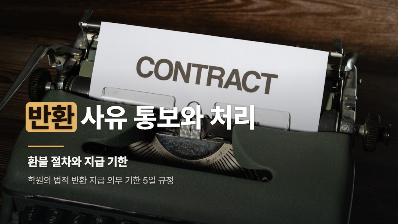 반환 사유 통보와 처리