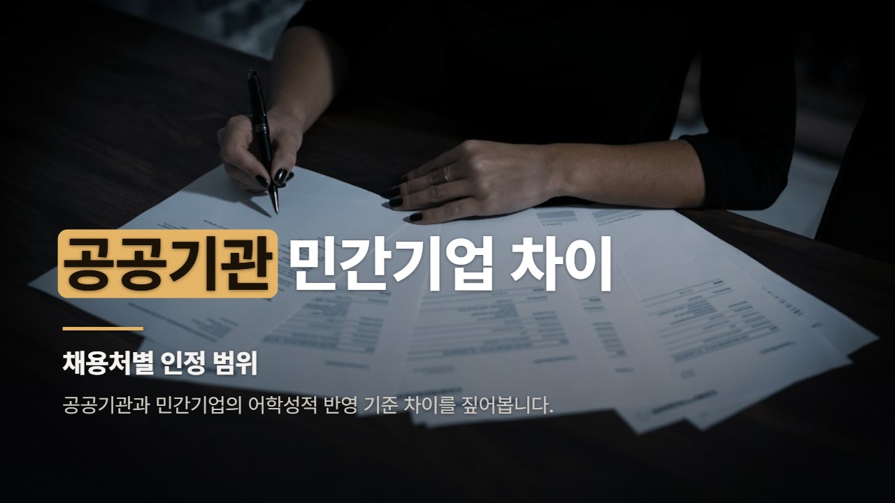 공공기관 민간기업 차이