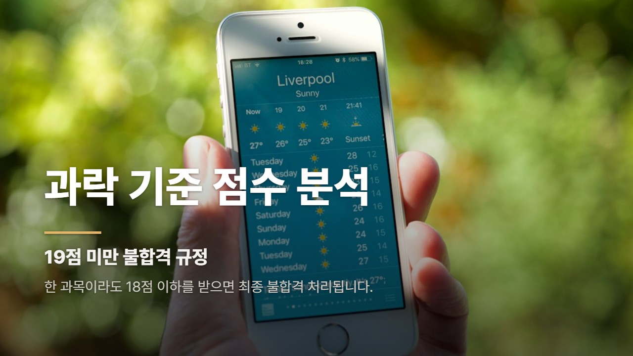 과락 기준 점수 분석